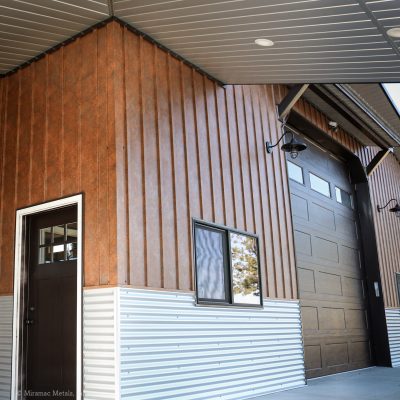 Steel siding panel board and batten. 10" Batt'n Loc Panel