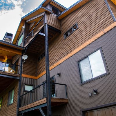 Schweitzer Mountain Building with Brown Designer Panels